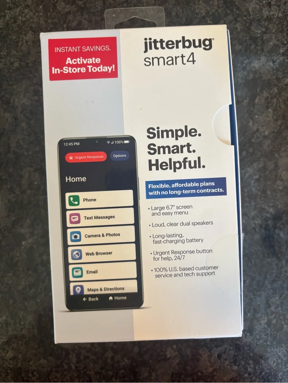 Jitterbug Smart4 Senior-Friendly Smartphone